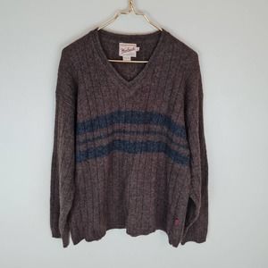Woolrich V-Neck Sweater - Brown and Blue